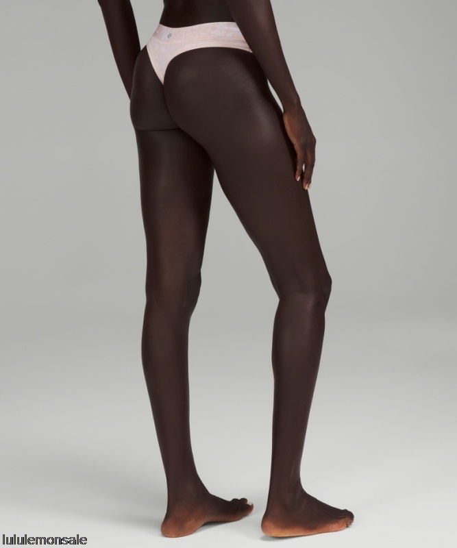 Lululemon Damen DELULU569 | Schwarz Underease Mittelhohe Tangaunterwäsche 5er-pack